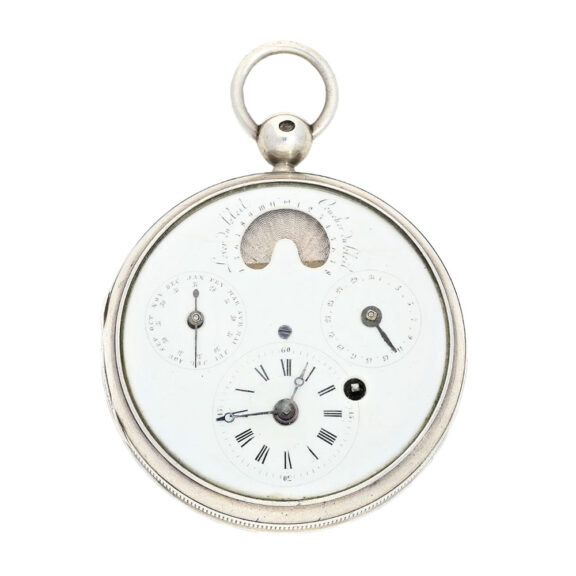 French silver astronomical verge pocket watch Circa 1810