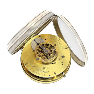 French silver astronomical verge pocket watch Circa 1810