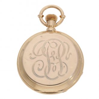 Heavy German 18K gold hunting cased pocket w