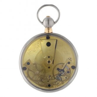 French gold and steel souscription watch with cylinder escapement Circa 1813