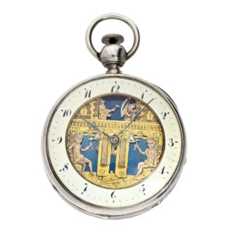 French silver quarter repeating verge pocket watch Circa 1810