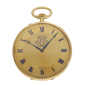 French 18 Carat gold thin observatory deck chronometer Circa 1900