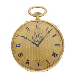 French 18 Carat gold thin observatory deck chronometer Circa 1900 French 18 Carat gold thin observatory deck chronometer Circa 1900