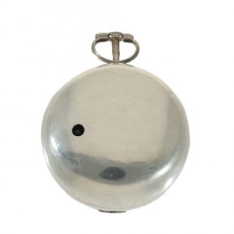 Unusual English silver watch with wandering hours Circa 1690