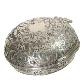 Unusual English silver watch with wandering hours Circa 1690