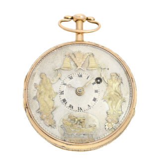 French gold erotic figured automaton pocket watch Circa 1820