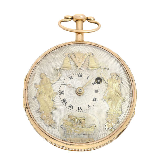 French gold erotic figured automaton pocket watch Circa 1820