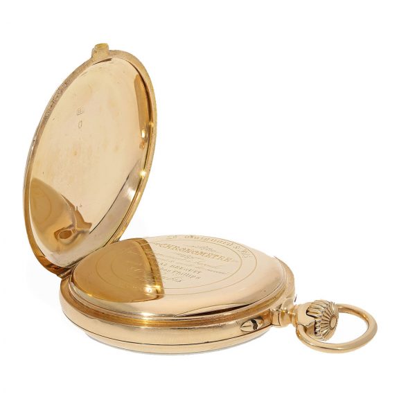 Swiss 18 Carat pink gold pocket chronometer Circa 1905 Swiss 18 Carat pink gold pocket chronometer Circa 1905