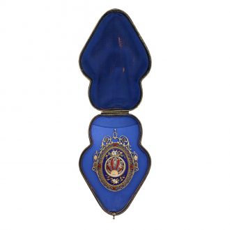 Swiss 18 carat gold and enamel verge pendant watch Circa 1800