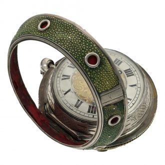 Austrian silver double wheel duplex coach watch Circa 1800