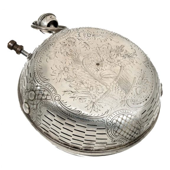Austrian silver double wheel duplex coach watch Circa 1800 Austrian silver double wheel duplex coach watch Circa 1800