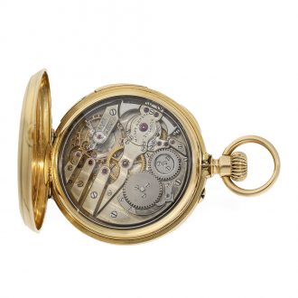 Swiss 18 Carat gold chronometer with five minute repeater Circa 1880