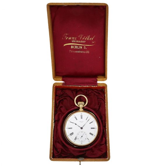 Swiss 18 Carat gold chronometer with five minute repeater Circa 1880 Swiss 18 Carat gold chronometer with five minute repeater Circa 1880