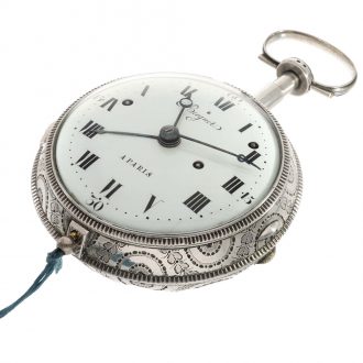 French silver complicated coach watch in excellent condition Circa 1790