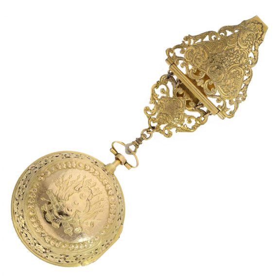 Early English gold pair cased verge with self strike Circa 1785 Early English gold pair cased verge with self strike Circa 1785