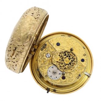 Early English gold pair cased verge with self strike Circa 1785