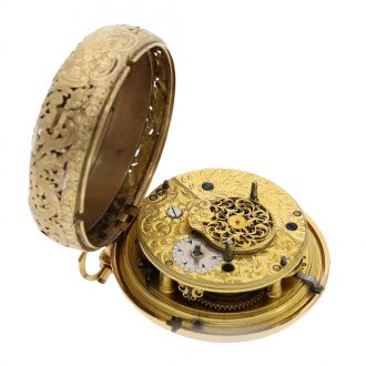 Early English gold pair cased verge with self strike Circa 1785