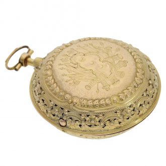 Early English gold pair cased verge with self strike Circa 1785