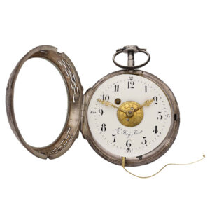 French silver complicated early coach watch with self strike Circa 1760