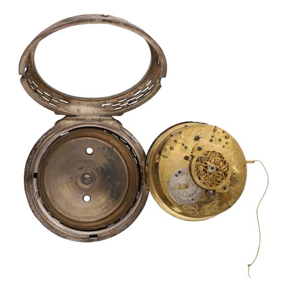 French silver complicated early coach watch with self strike Circa 1760 French silver complicated early coach watch with self strike Circa 1760