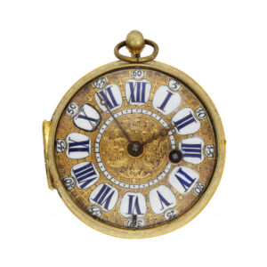 Early French gold plated oignon pocket watch Circa 1710