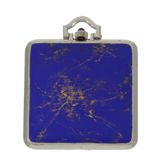 French 18 carat white gold enamelled Art deco pocket watch Circa 1925