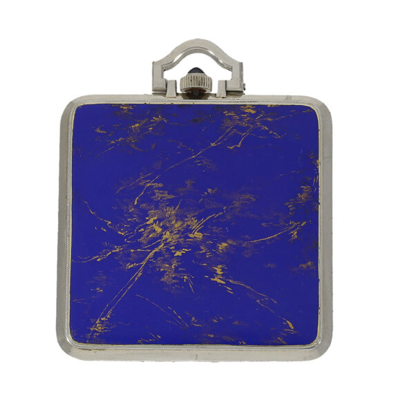 French 18 carat white gold enamelled Art deco pocket watch Circa 1925 French 18 carat white gold enamelled Art deco pocket watch Circa 1925