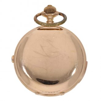 Swiss large 14 carat gold repeating chronograph Circa 1900