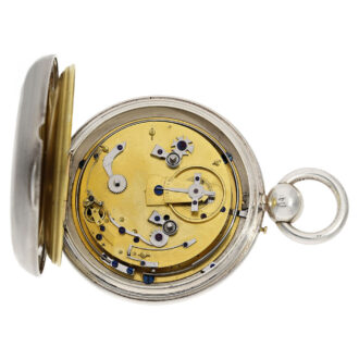 French silver repeating Sonnerie clock watch Circa 1820