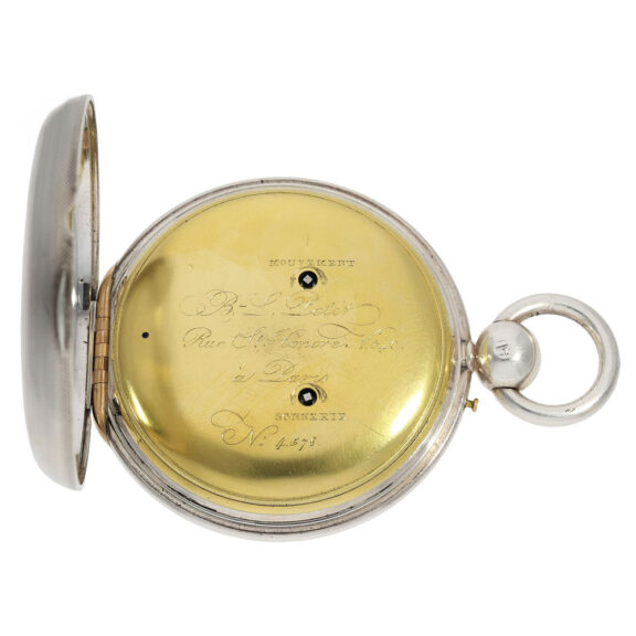 French silver repeating Sonnerie clock watch Circa 1820 French silver repeating Sonnerie clock watch Circa 1820