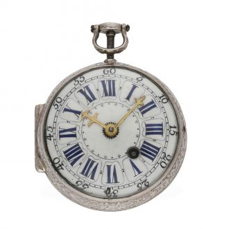 French silver oignon shaped watch with repetition Circa 1718
