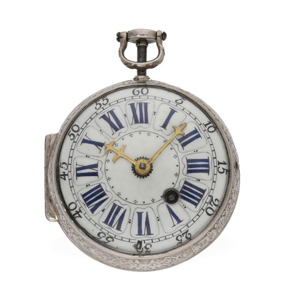 French silver oignon shaped watch with repetition Circa 1718