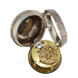 French silver oignon shaped watch with repetition Circa 1718