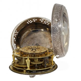 French silver oignon shaped watch with repetition Circa 1718