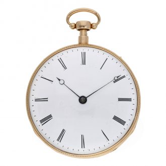 Swiss gold and enamel quarter repeating musical watch Circa 1820