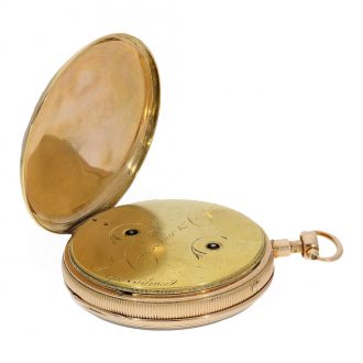 Swiss gold and enamel quarter repeating musical watch Circa 1820