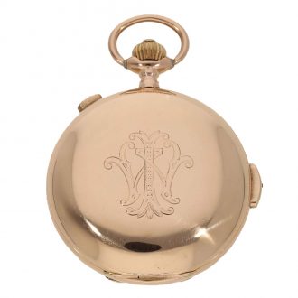 Swiss 14K gold hunting cased astronomical watch Circa 1900 Swiss 14K gold hunting cased astronomical watch Circa 1900