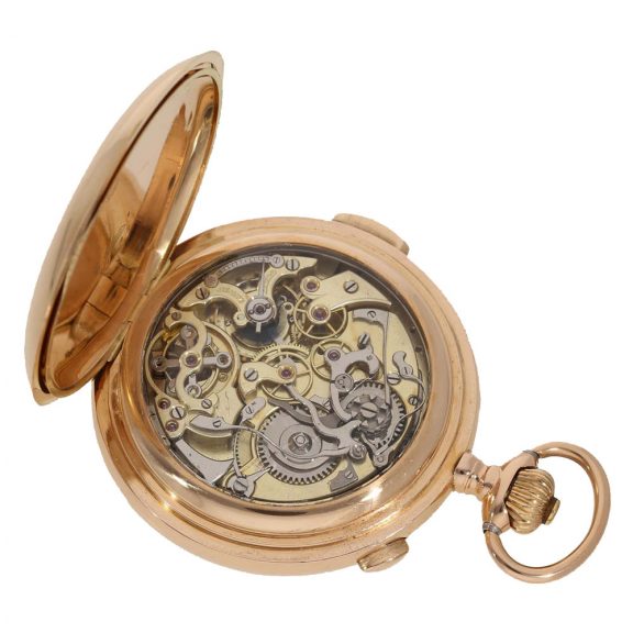 Swiss 14K gold hunting cased astronomical watch Circa 1900 Swiss 14K gold hunting cased astronomical watch Circa 1900