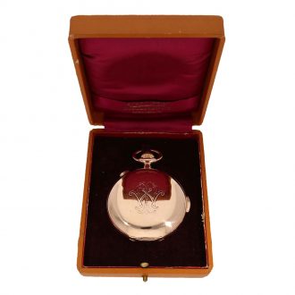 Swiss 14K gold hunting cased astronomical watch Circa 1900 Swiss 14K gold hunting cased astronomical watch Circa 1900