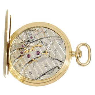 French 18 carat gold valuable astronomical pocket watch Circa 1910