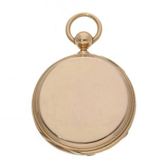 English 18 Carat pink gold chronometer with champlevé dial Circa 1870