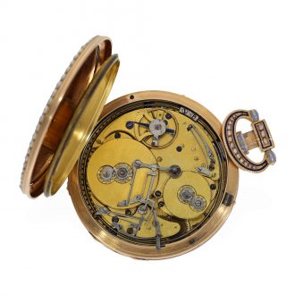 Swiss 18 carat gold and enamel repeating watch Circa 1815