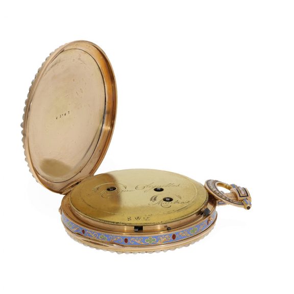 Swiss 18 carat gold and enamel repeating watch Circa 1815 Swiss 18 carat gold and enamel repeating watch Circa 1815