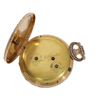 Swiss 18 carat gold and enamel repeating watch Circa 1815
