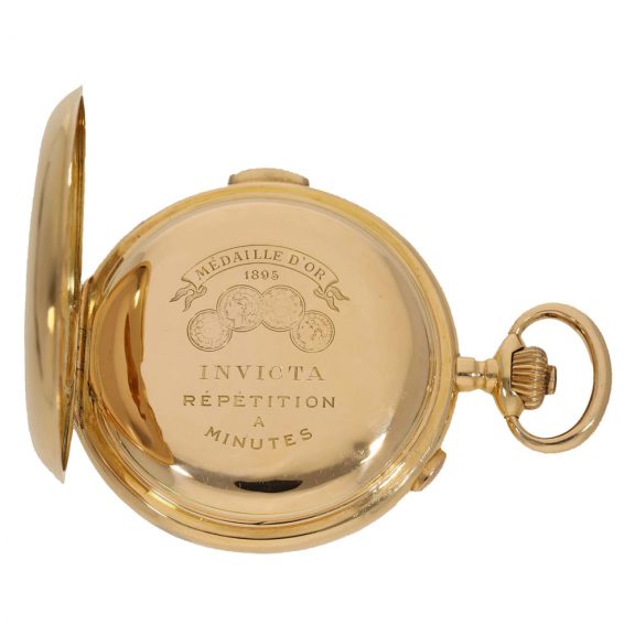 Swiss gold lever watch with six complications Circa 1890 Swiss gold lever watch with six complications Circa 1890