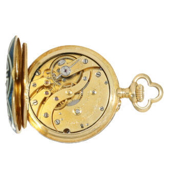 Swiss 18 carat gold platinum and enamel “Belle Epoque” watch Circa 1911