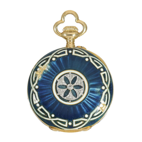 Swiss 18 carat gold platinum and enamel “Belle Epoque” watch Circa 1911 Swiss 18 carat gold platinum and enamel “Belle Epoque” watch Circa 1911