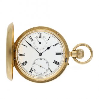 Heavy English 18 Carat gold pocket chronometer Circa 1886