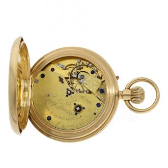 Heavy English 18 Carat gold pocket chronometer Circa 1886