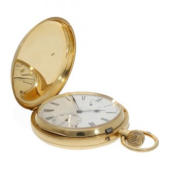Heavy English 18 Carat gold pocket chronometer Circa 1886